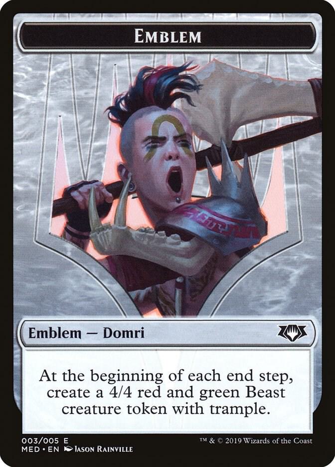 Emblem - Domri, Chaos Bringer [Mythic Edition: Ravnica Allegiance] 3
