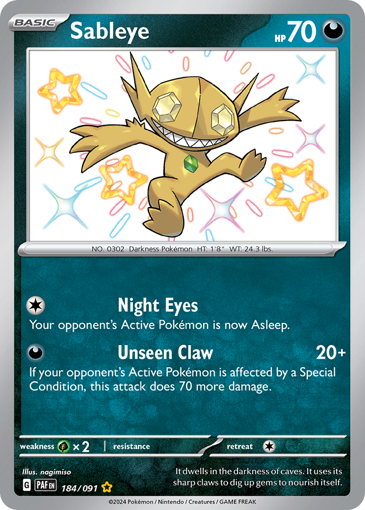 Sableye - 184/91 Paldean Fates