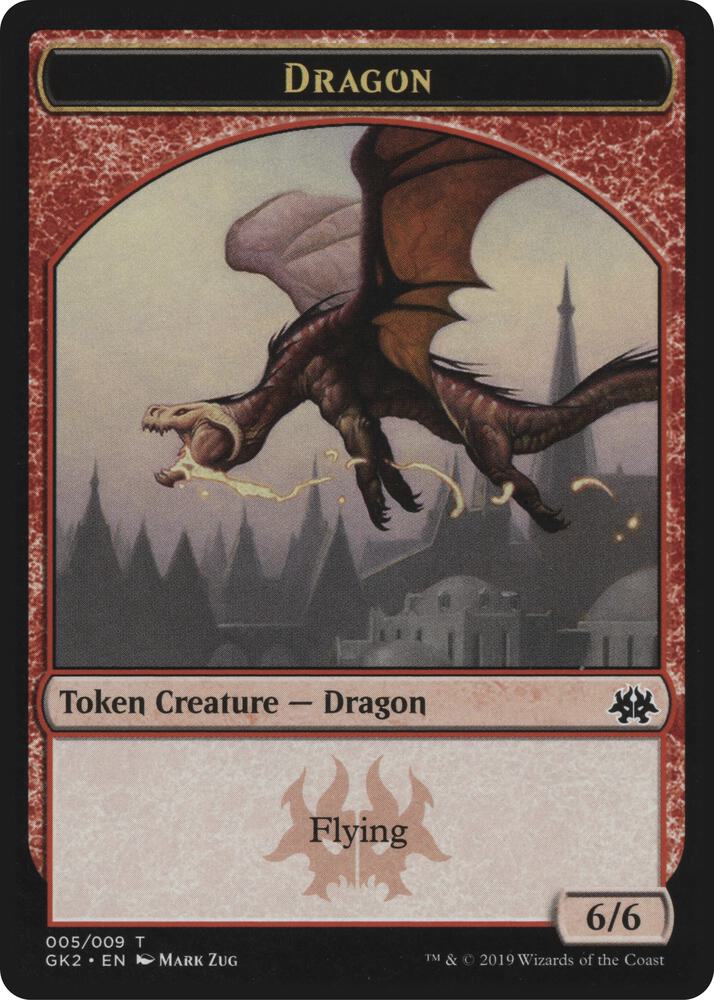 Dragon // Goblin Double-Sided Token [Ravnica Allegiance: Guild Kits] 5 // 6