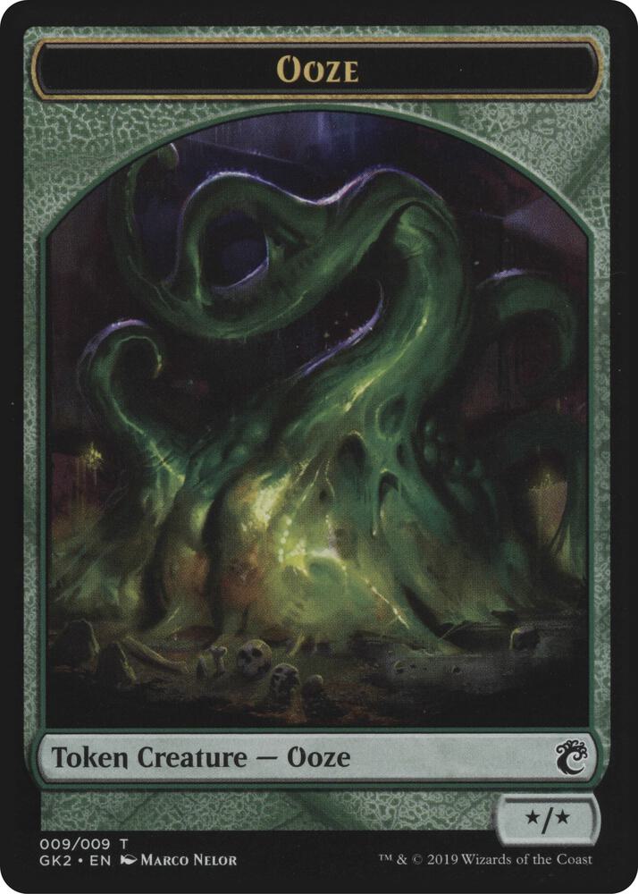 Ooze // Frog Lizard Double-Sided Token [Ravnica Allegiance: Guild Kits] 9 // 6