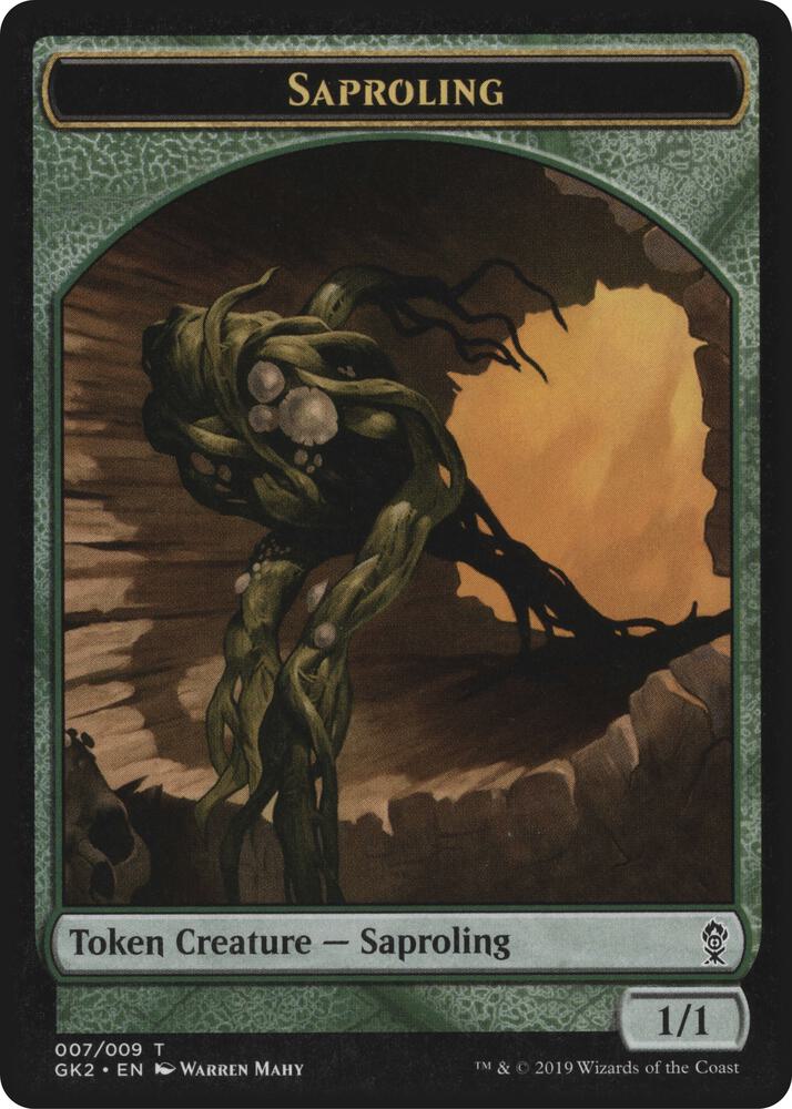 Saproling // Wurm Double-Sided Token [Ravnica Allegiance: Guild Kits] 7 // 8
