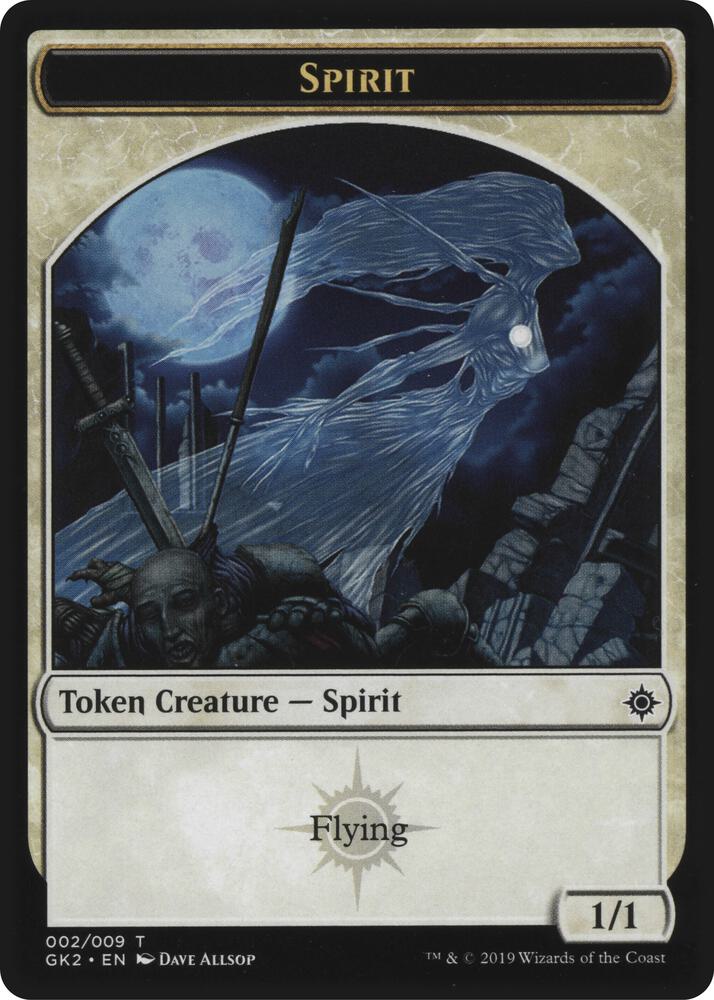 Spirit (002) // Spirit (010) Double-Sided Token [Ravnica Allegiance: Guild Kits] 2 // 10
