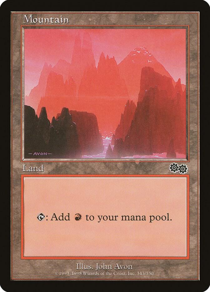 Mountain (343) [Urza's Saga] 343