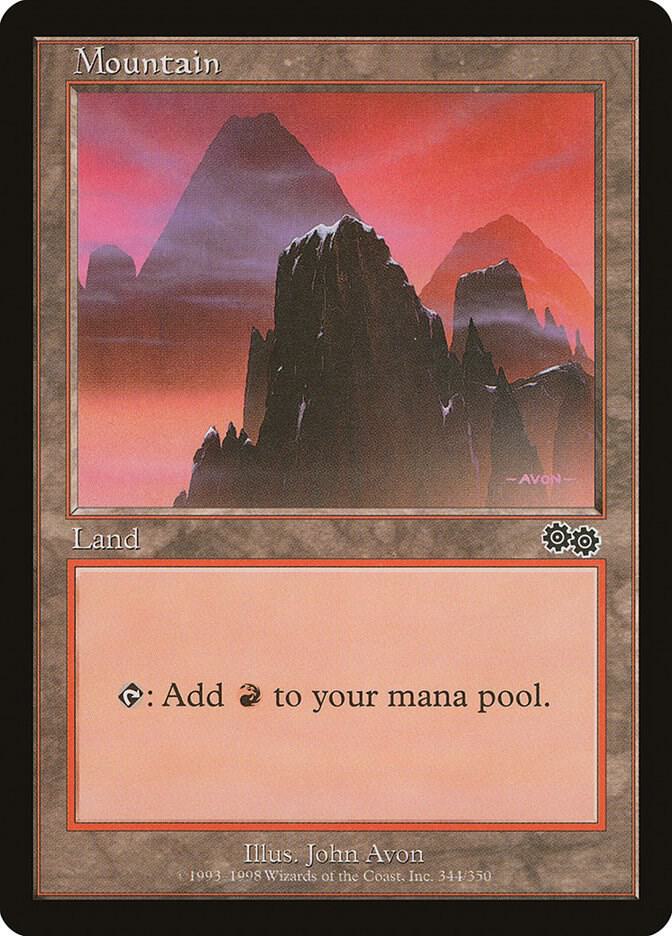 Mountain (344) [Urza's Saga] 344
