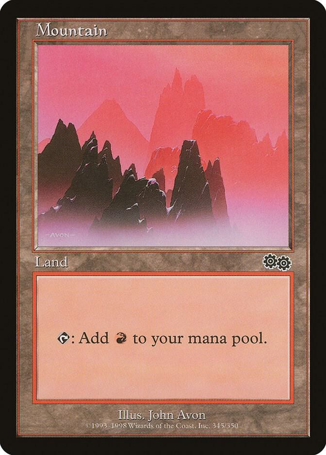 Mountain (345) [Urza's Saga] 345