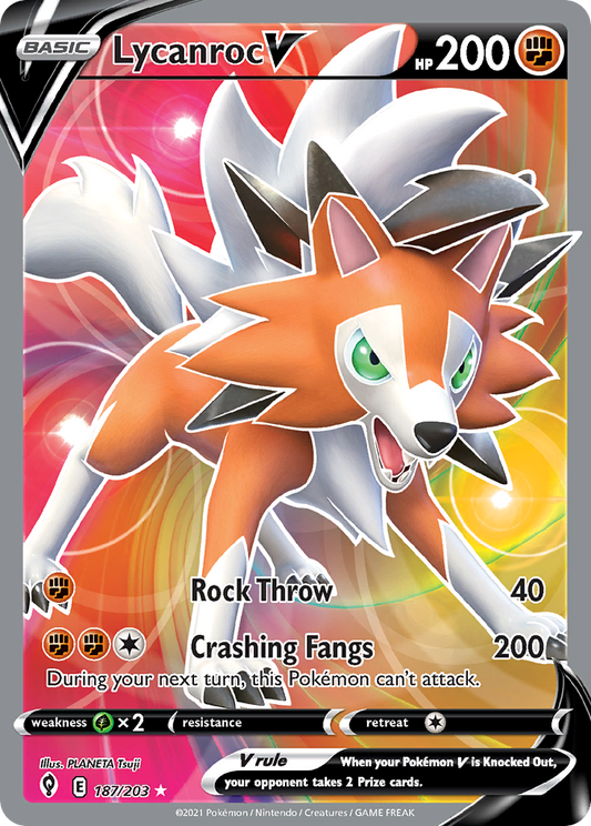 Lycanroc V - 187/203 Evolving Skies