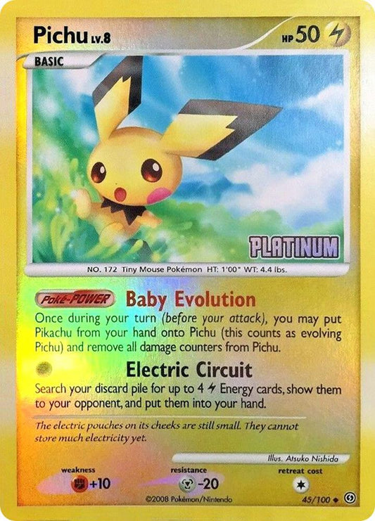 Pichu - 45/106 [Platinum] [Burger King Promos] 045/100