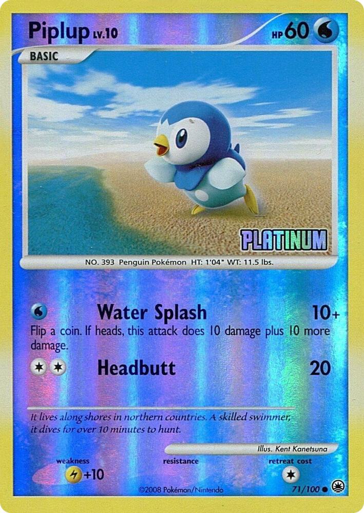 Piplup - 71/100 [Platinum] [Burger King Promos] 071/100