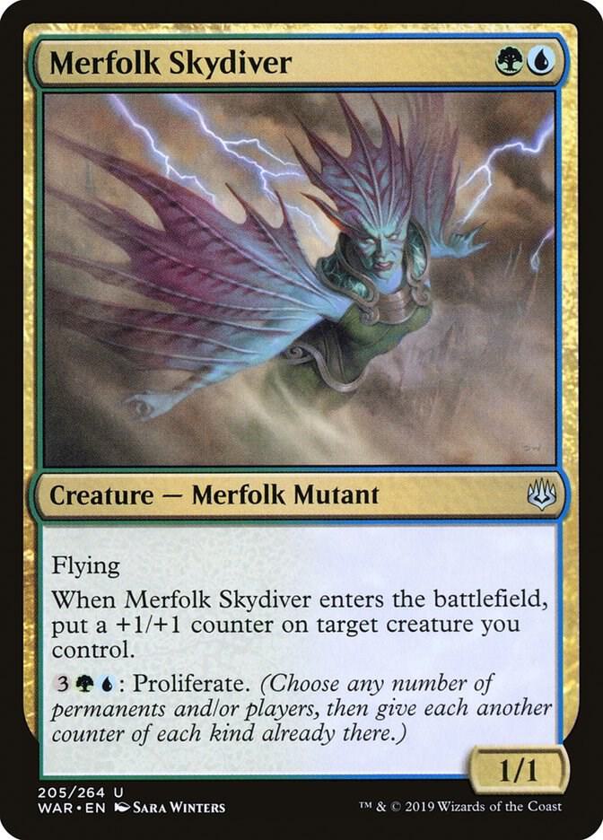 Merfolk Skydiver [War of the Spark] 205