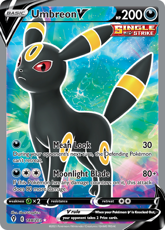 Umbreon V - 188/203 Evolving Skies