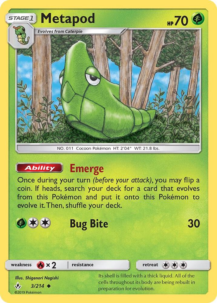 Metapod [SM - Unbroken Bonds] 3/214