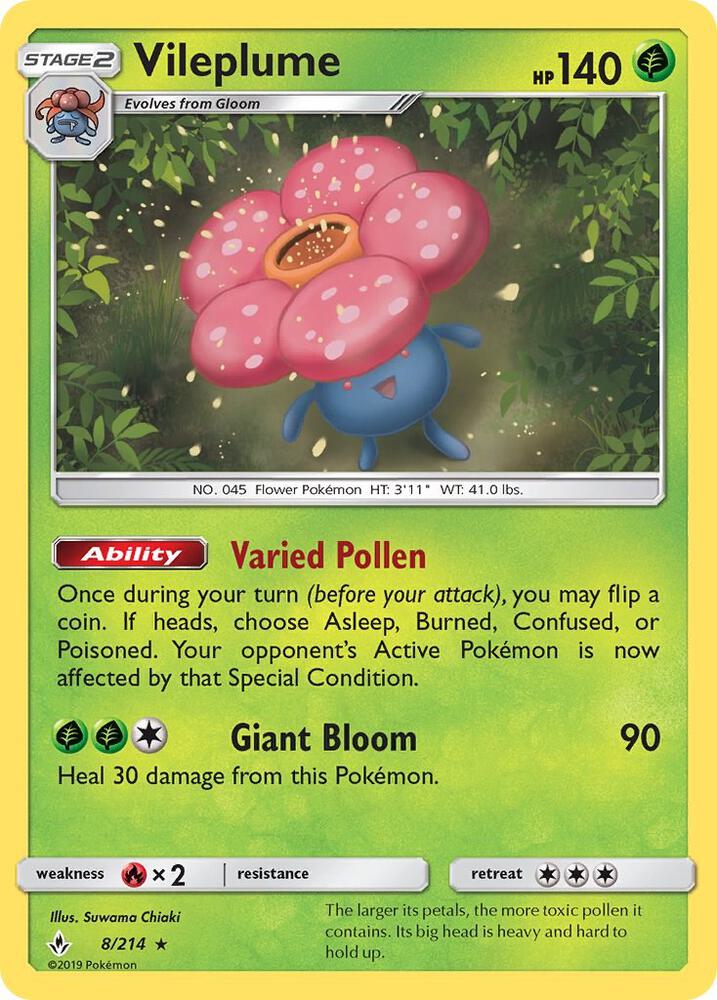 Vileplume [SM - Unbroken Bonds] 8/214