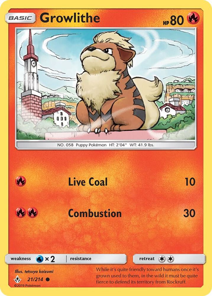 Growlithe [SM - Unbroken Bonds] 21/214