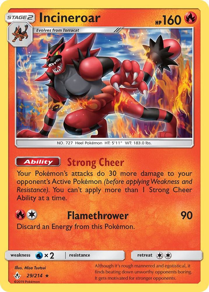 Incineroar [SM - Unbroken Bonds] 29/214