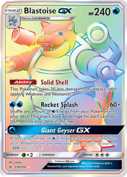 Blastoise GX (Secret) [SM - Unbroken Bonds] 218/214