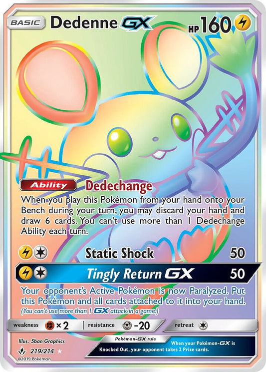 Dedenne GX (Secret) [SM - Unbroken Bonds] 219/214