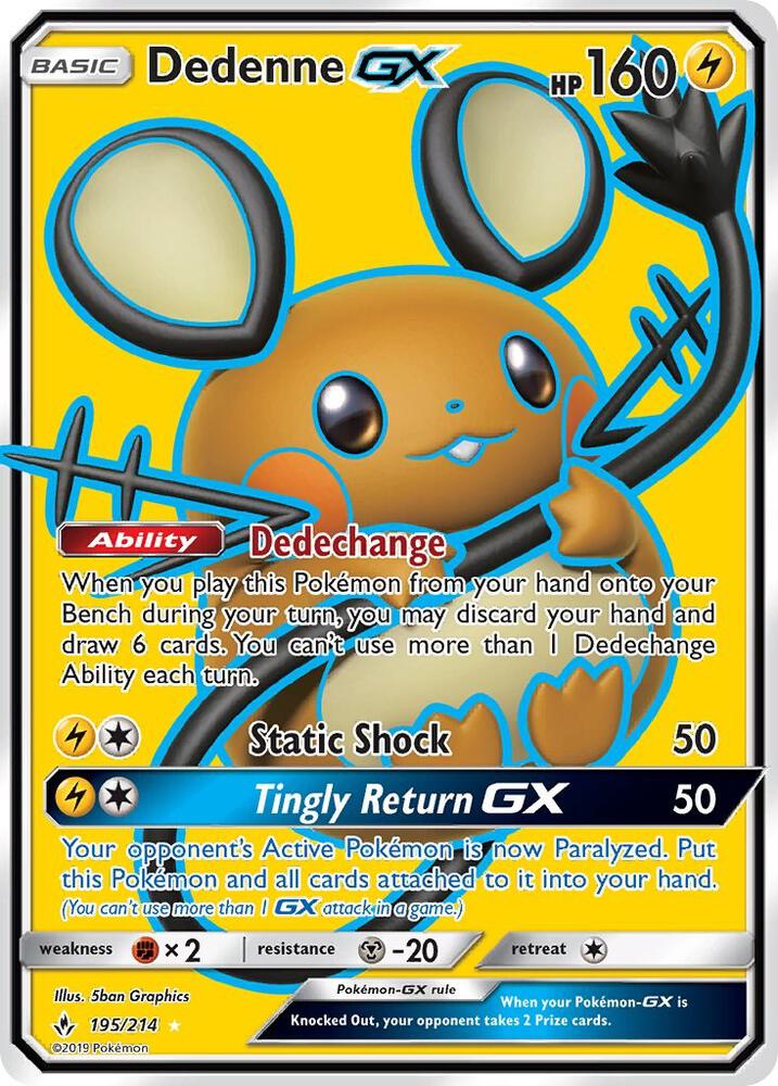 Dedenne GX (Full Art) [SM - Unbroken Bonds] 195/214