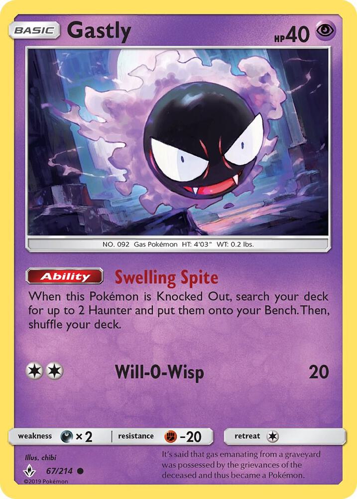 Gastly (67) [SM - Unbroken Bonds] 67/214