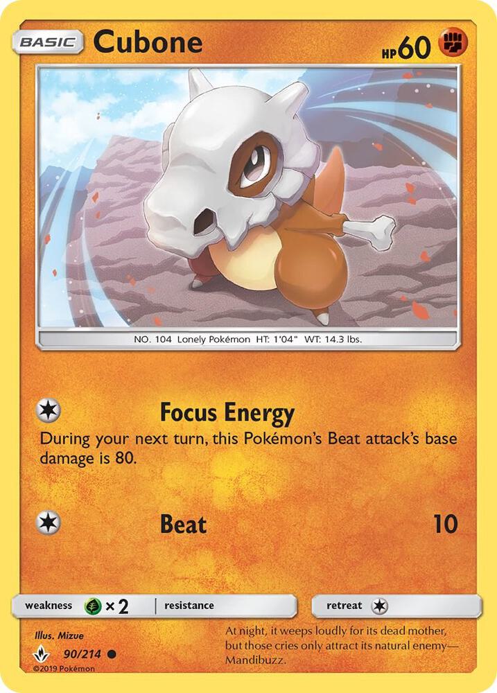 Cubone [SM - Unbroken Bonds] 90/214