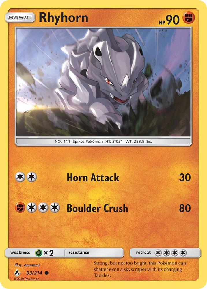 Rhyhorn (93) [SM - Unbroken Bonds] 93/214