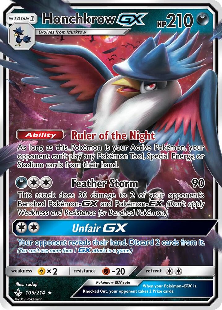 Honchkrow GX [SM - Unbroken Bonds] 109/214