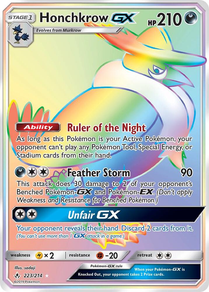 Honchkrow GX (Secret) [SM - Unbroken Bonds] 223/214