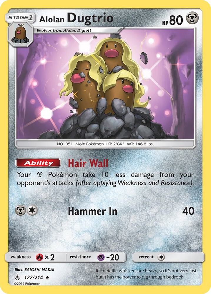 Alolan Dugtrio [SM - Unbroken Bonds] 122/214