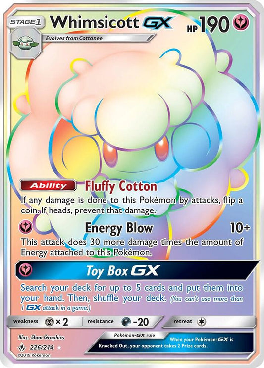 Whimsicott GX (Secret) [SM - Unbroken Bonds] 226/214
