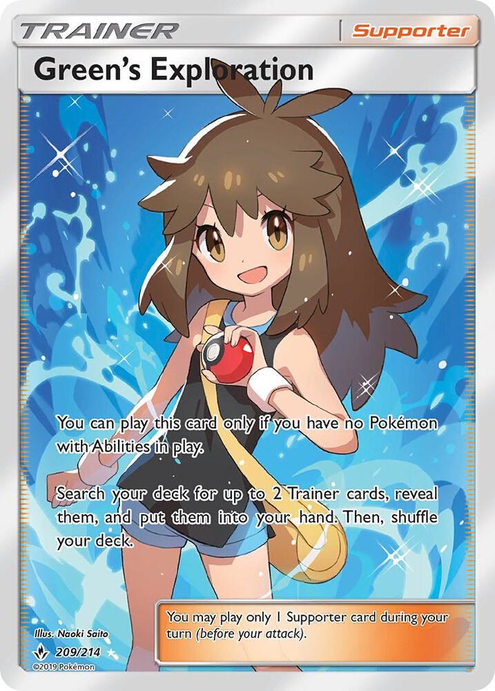 Green's Exploration (Full Art) [SM - Unbroken Bonds] 209/214