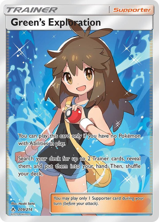 Green's Exploration (Full Art) [SM - Unbroken Bonds] 209/214
