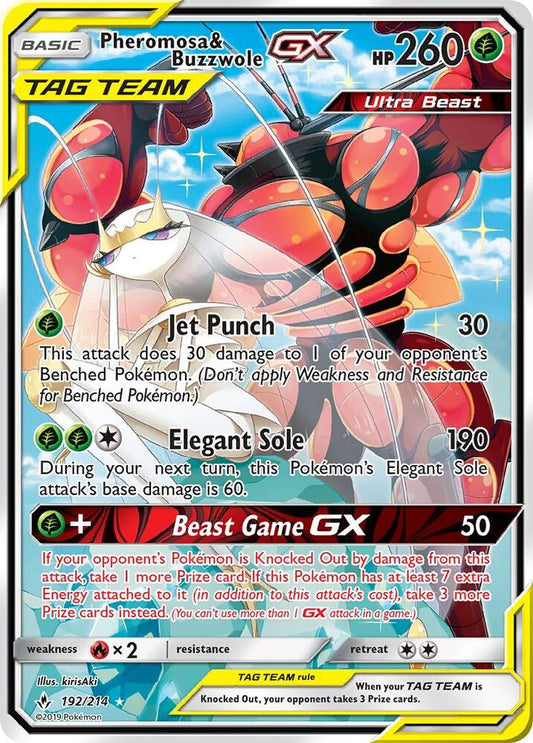 Pheromosa & Buzzwole GX (192) (Alternate Full Art) [SM - Unbroken Bonds] 192/214