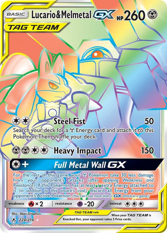 Lucario & Melmetal GX (Secret) [SM - Unbroken Bonds] 224/214