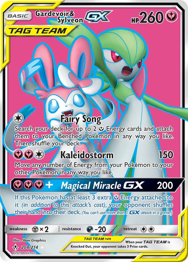 Gardevoir & Sylveon GX (204) (Full Art) [SM - Unbroken Bonds] 204/214