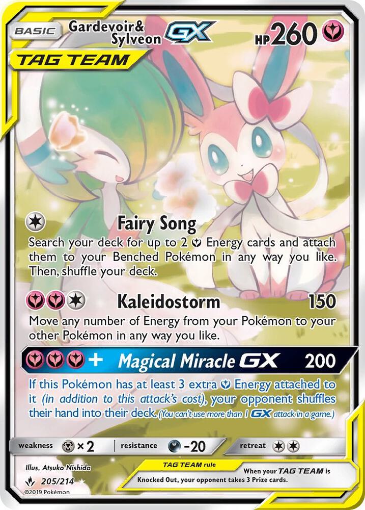 Gardevoir & Sylveon GX (205) (Alternate Full Art) [SM - Unbroken Bonds] 205/214