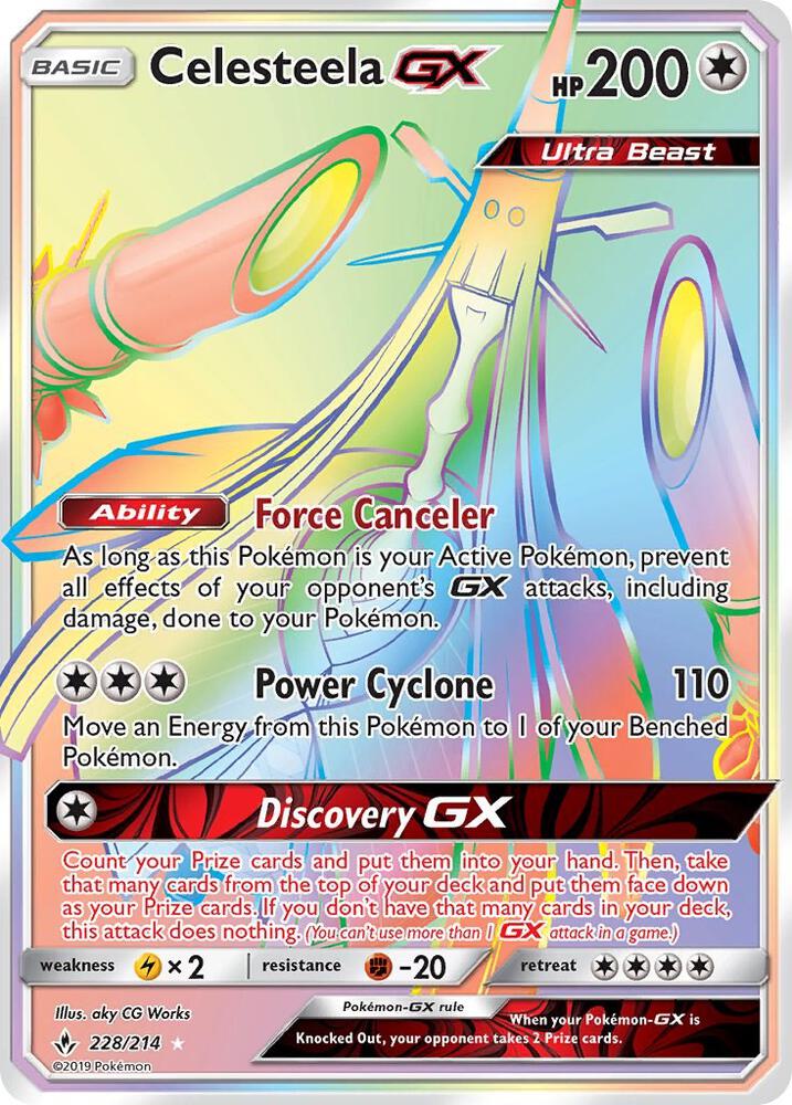Celesteela GX (Secret) [SM - Unbroken Bonds] 228/214