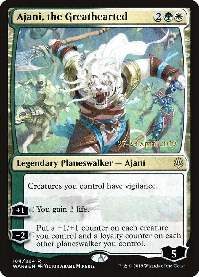 Ajani, the Greathearted [Prerelease Cards] 184