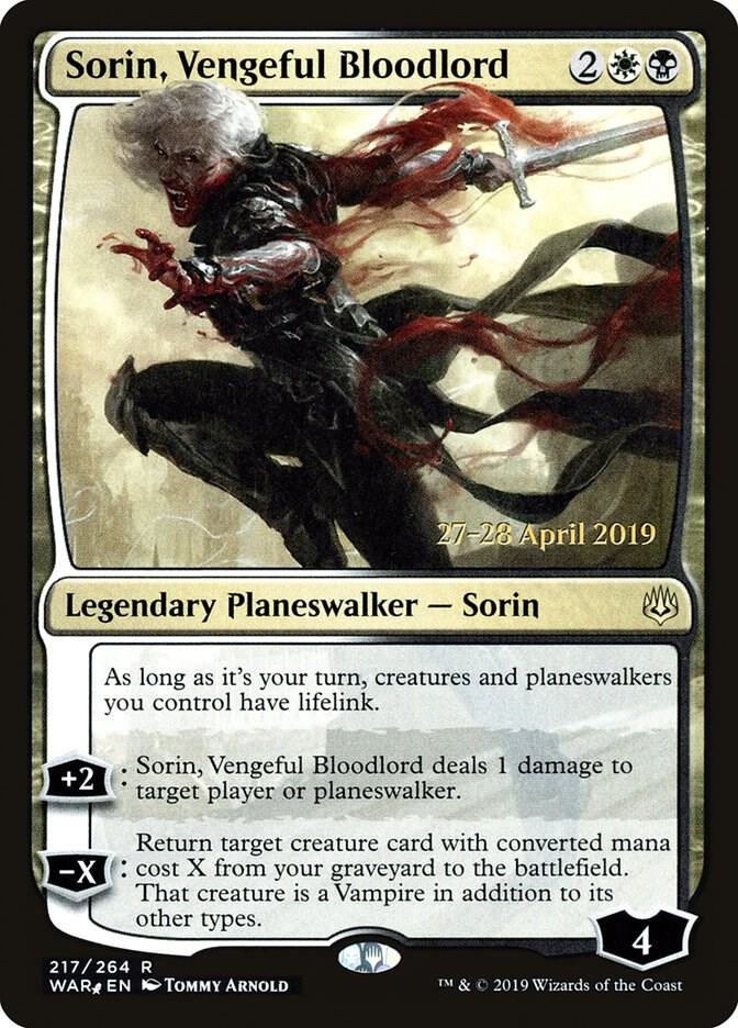 Sorin, Vengeful Bloodlord [Prerelease Cards] 217