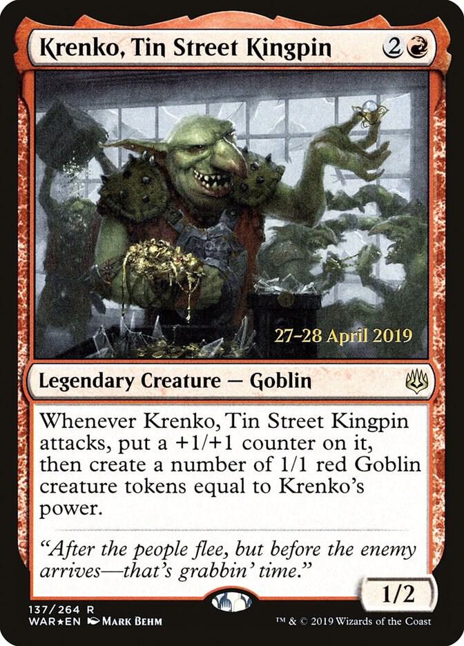 Krenko, Tin Street Kingpin [Prerelease Cards] 137