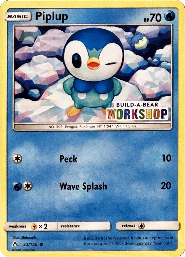 Piplup - 32/156 (Build-A-Bear Workshop Exclusive) [Miscellaneous Cards & Products] 032/156