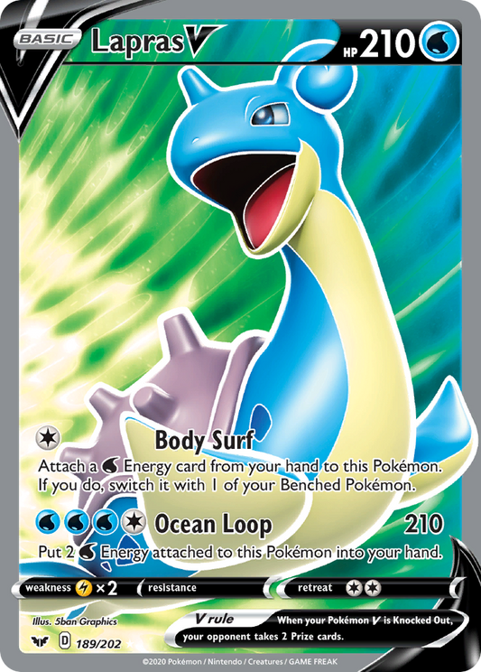 Lapras V - 189/202 Sword & Shield