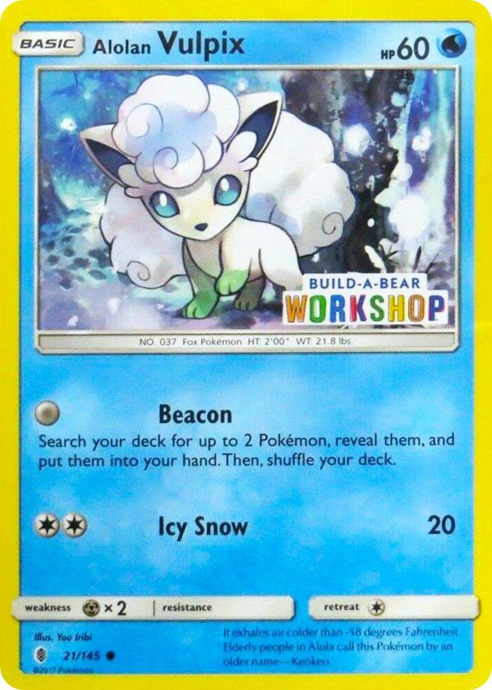 Alolan Vulpix - 21/145 (Build-A-Bear Workshop Exclusive) [Miscellaneous Cards & Products] 021/145