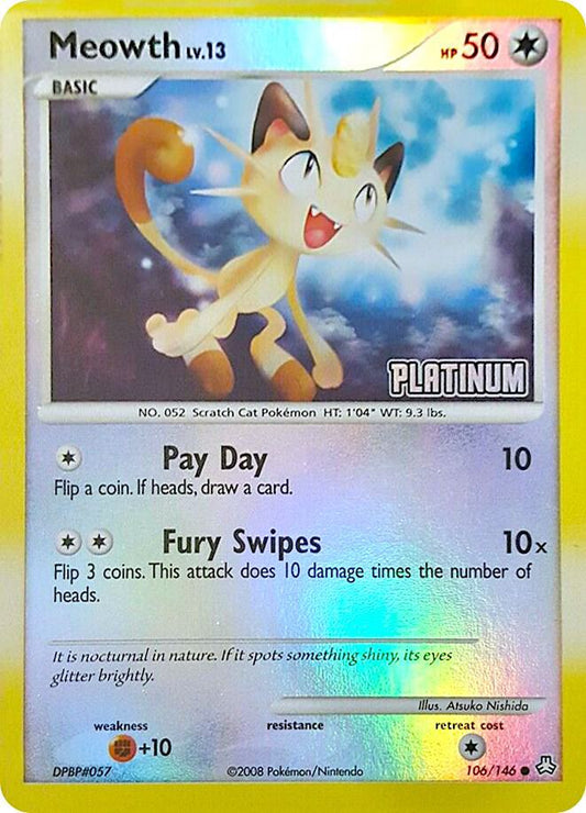Meowth - 106/146 [Platinum] [Burger King Promos] 106/146