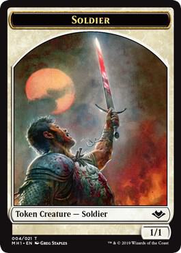 Soldier // Golem Double-Sided Token [Modern Horizons] 4 // 18
