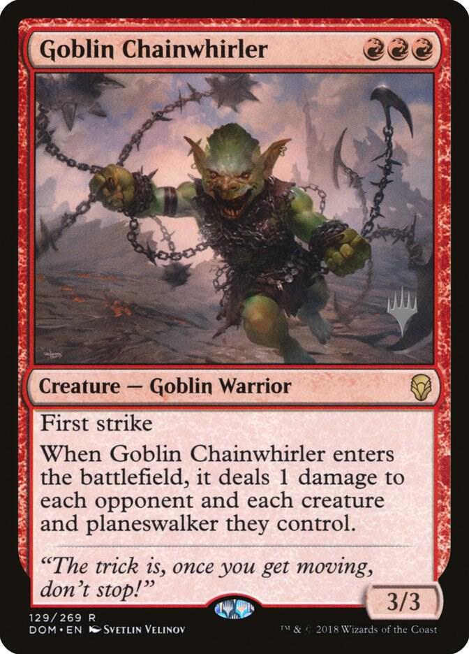 Goblin Chainwhirler [Promo Pack: Core Set 2020] 129