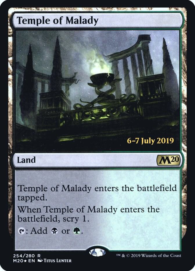 Temple of Malady (M20) [Prerelease Cards] 254