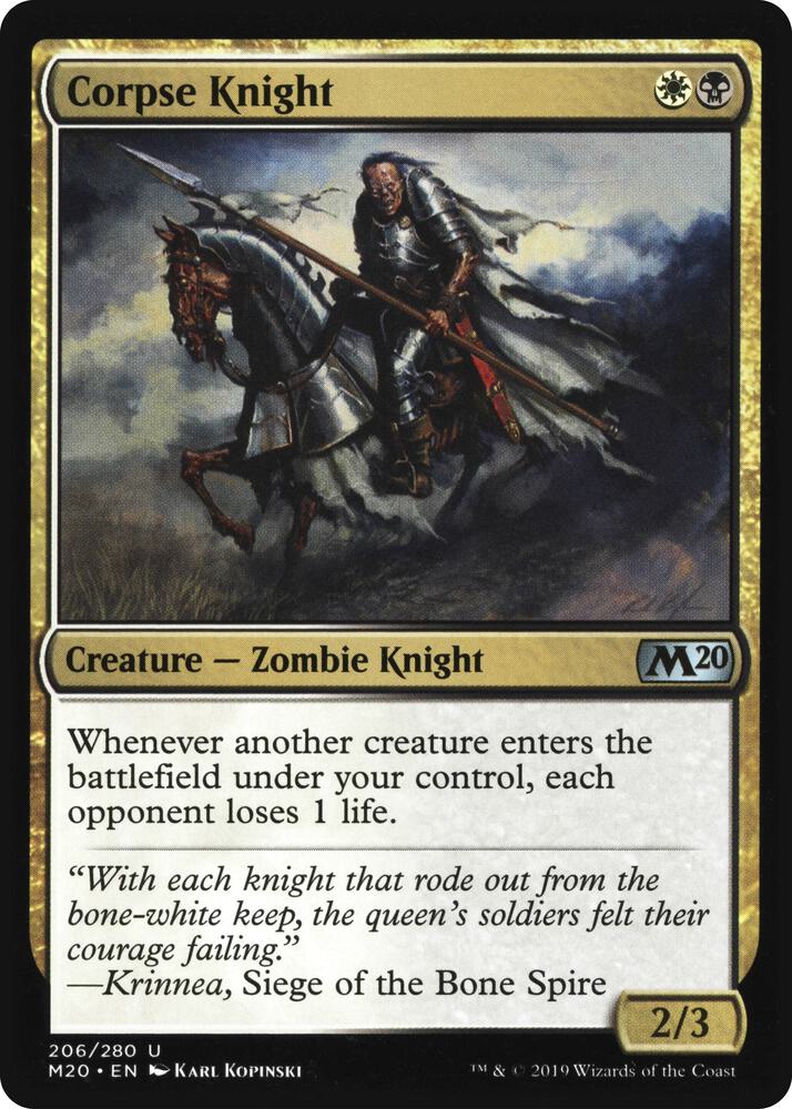 Corpse Knight (2/3 Misprint) [Core Set 2020] 206