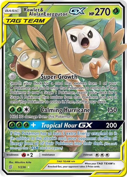 Rowlet & Alolan Exeggutor GX [SM - Unified Minds] 1/236