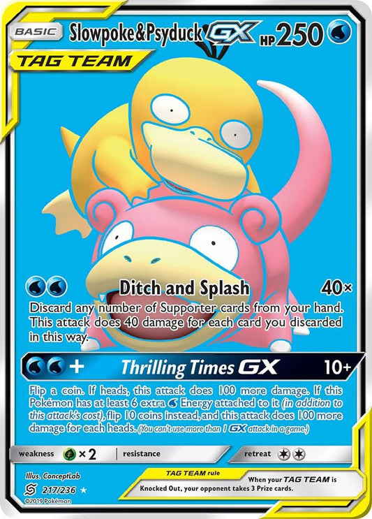 Slowpoke & Psyduck GX (Full Art) [SM - Unified Minds] 217/236