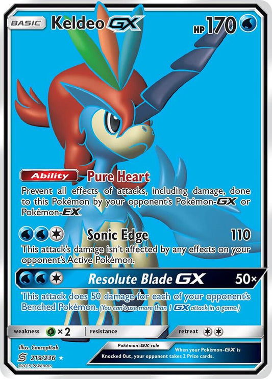 Keldeo GX (Full Art) [SM - Unified Minds] 219/236