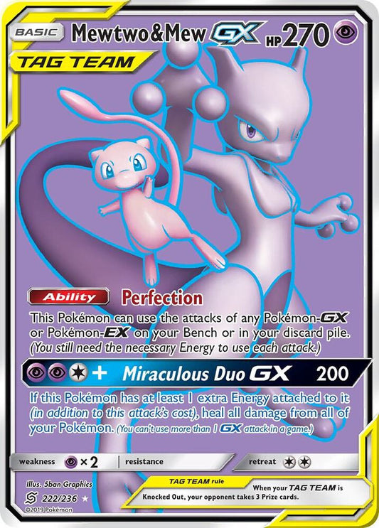Mewtwo & Mew GX (Full Art) [SM - Unified Minds] 222/236